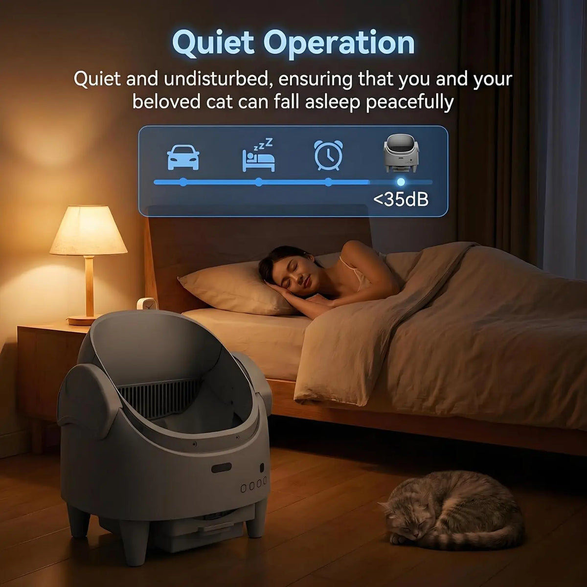HiMISS Self Cleaning Automatic Cat Litter Box Smart Wifi Control