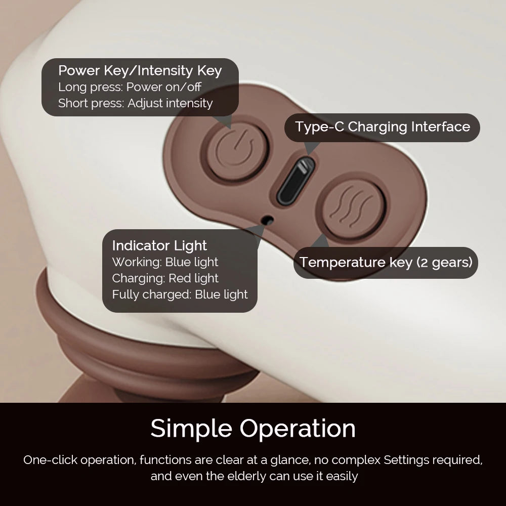 Foreverlily Wireless Shiatsu Neck And Back Massager With Heat