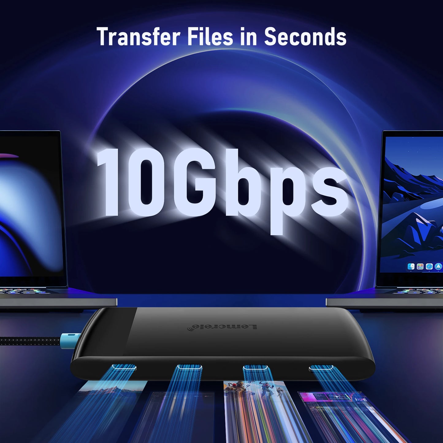 Lemorele USB Hub 10Gbps 5in1 Docking Station Windows Mac