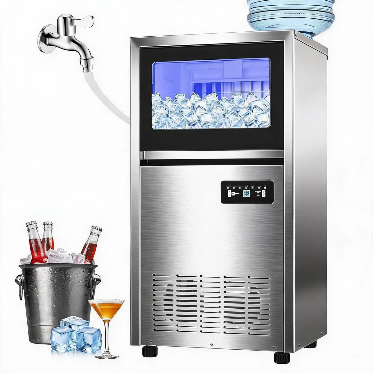 Commercial Under Counter Ice Maker With Self Cleaning Unit