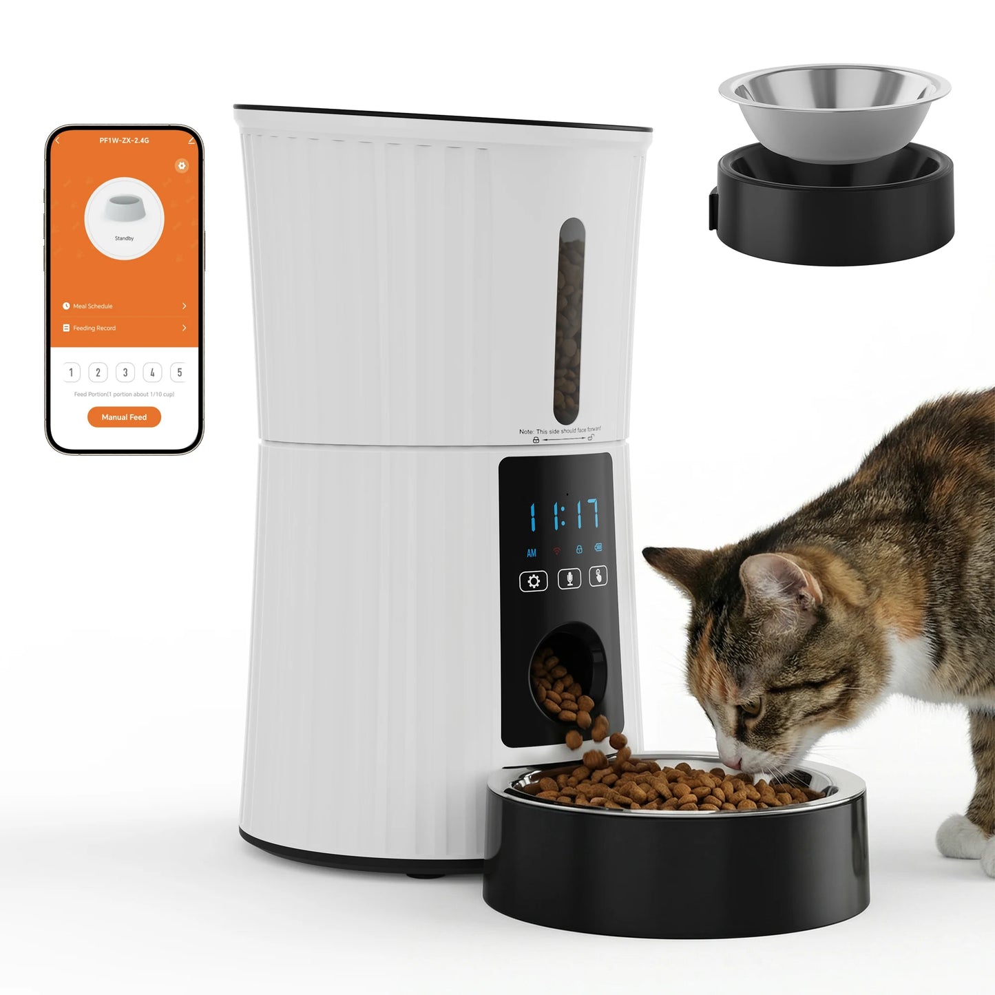 JHK Automatic WiFi Cat Feeder App Control Programmable Power Supply