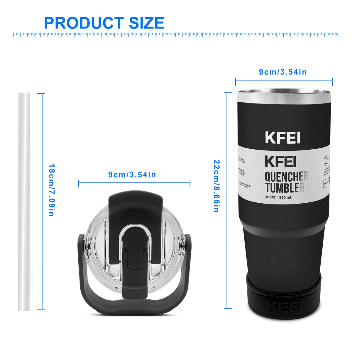 Double Wall Stainless Steel Tumbler With Lid And Straw Insulated