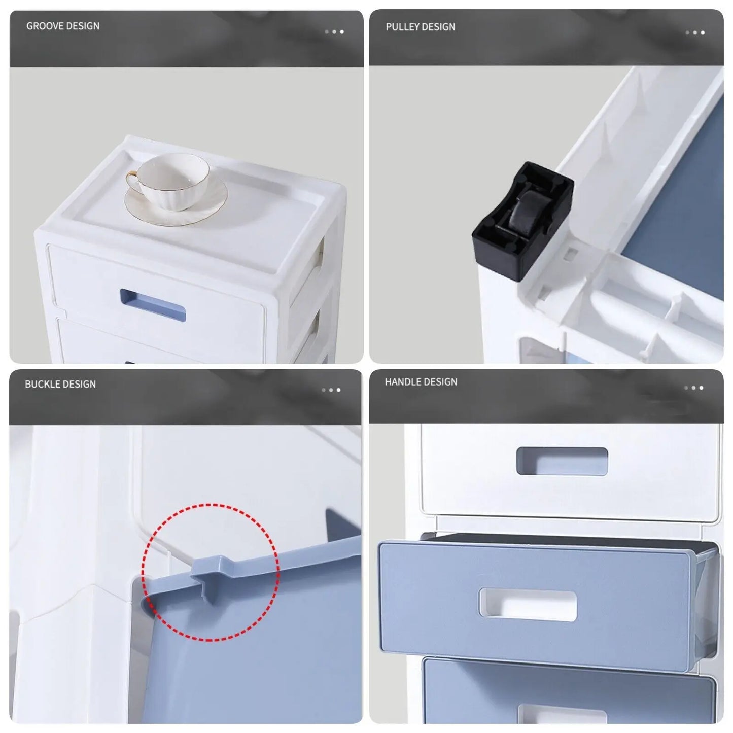 6-Drawer Organizer Cabinet For Household Storage