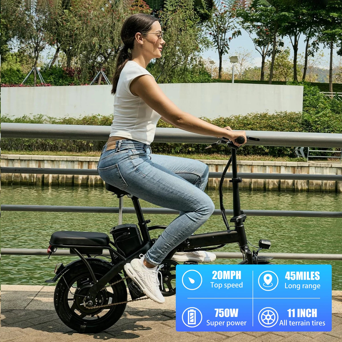 Hezzo T5 Folding Electric Bike With 750W Peak Power Motor