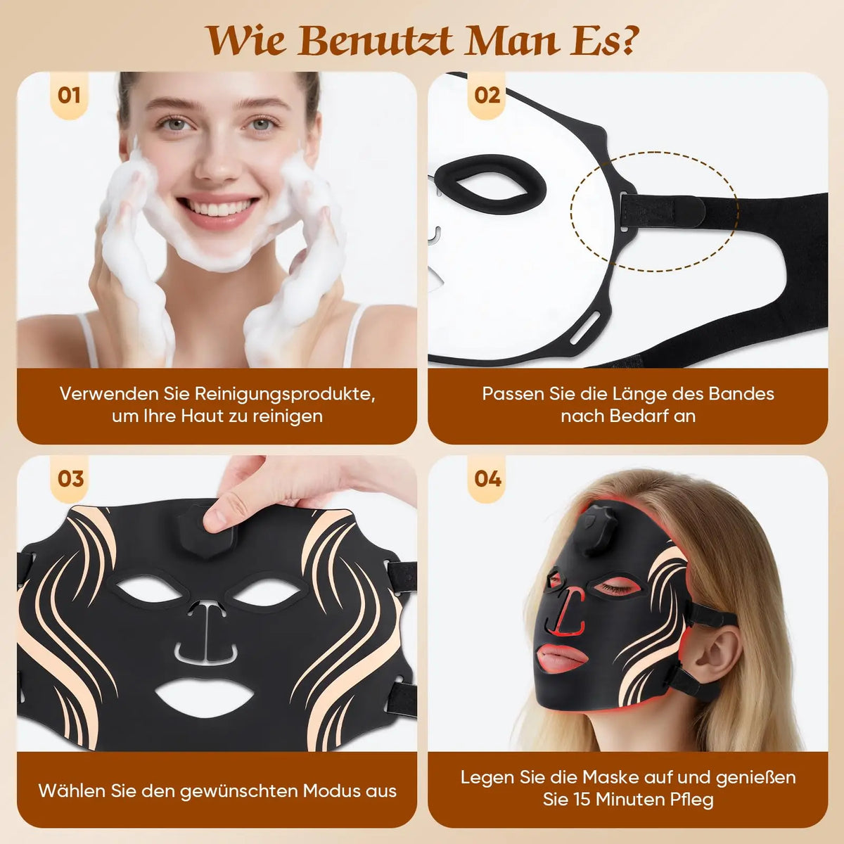 UBilli Silicone LED Face Mask For Advanced Skin Care
