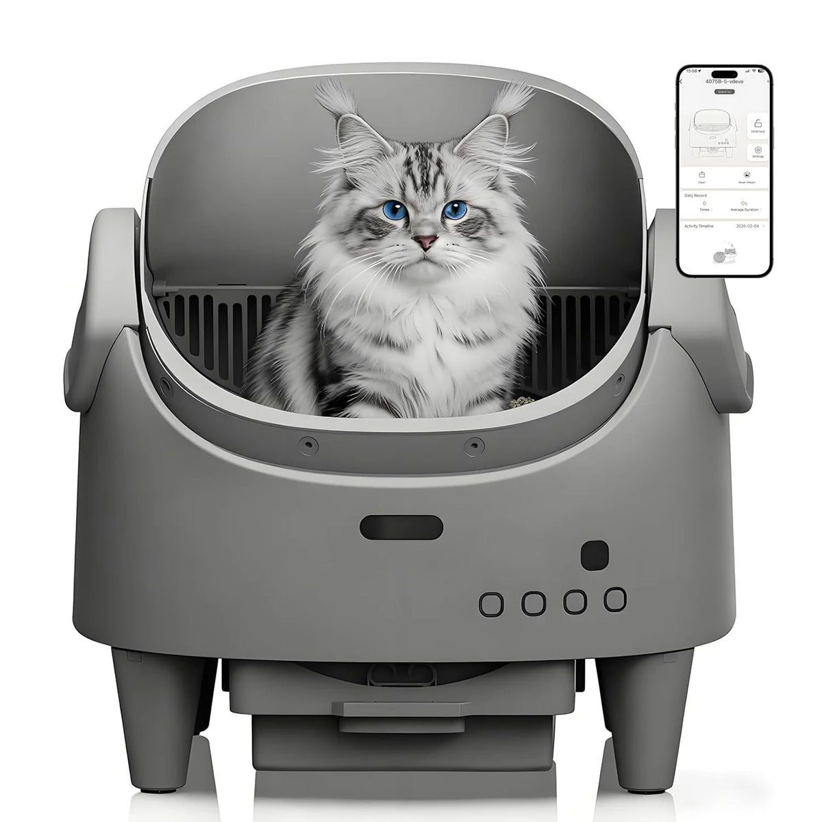 HiMISS Self Cleaning Automatic Cat Litter Box Smart Wifi Control