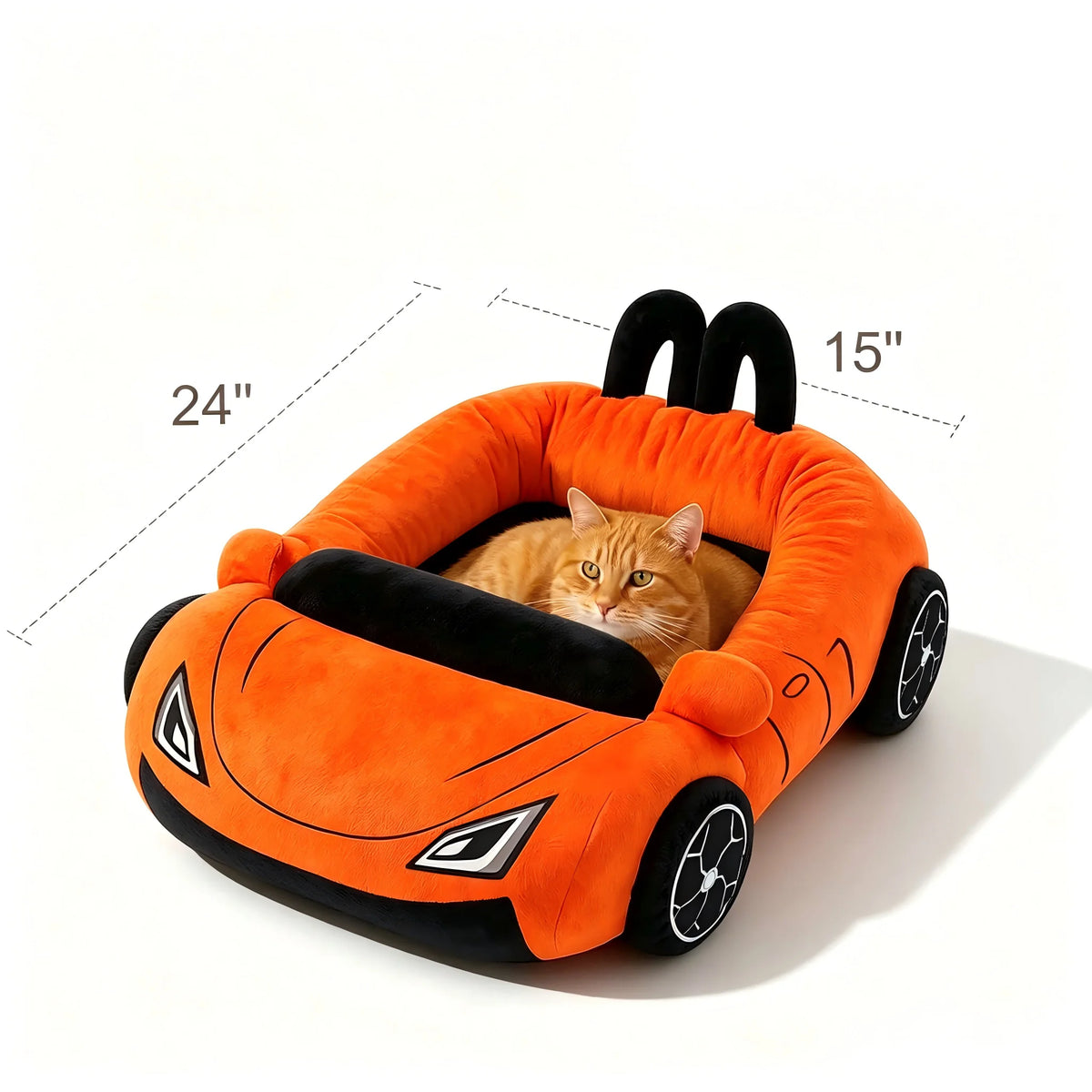 CWV Premium Coral Fleece Supercar Cat Bed With Pillow