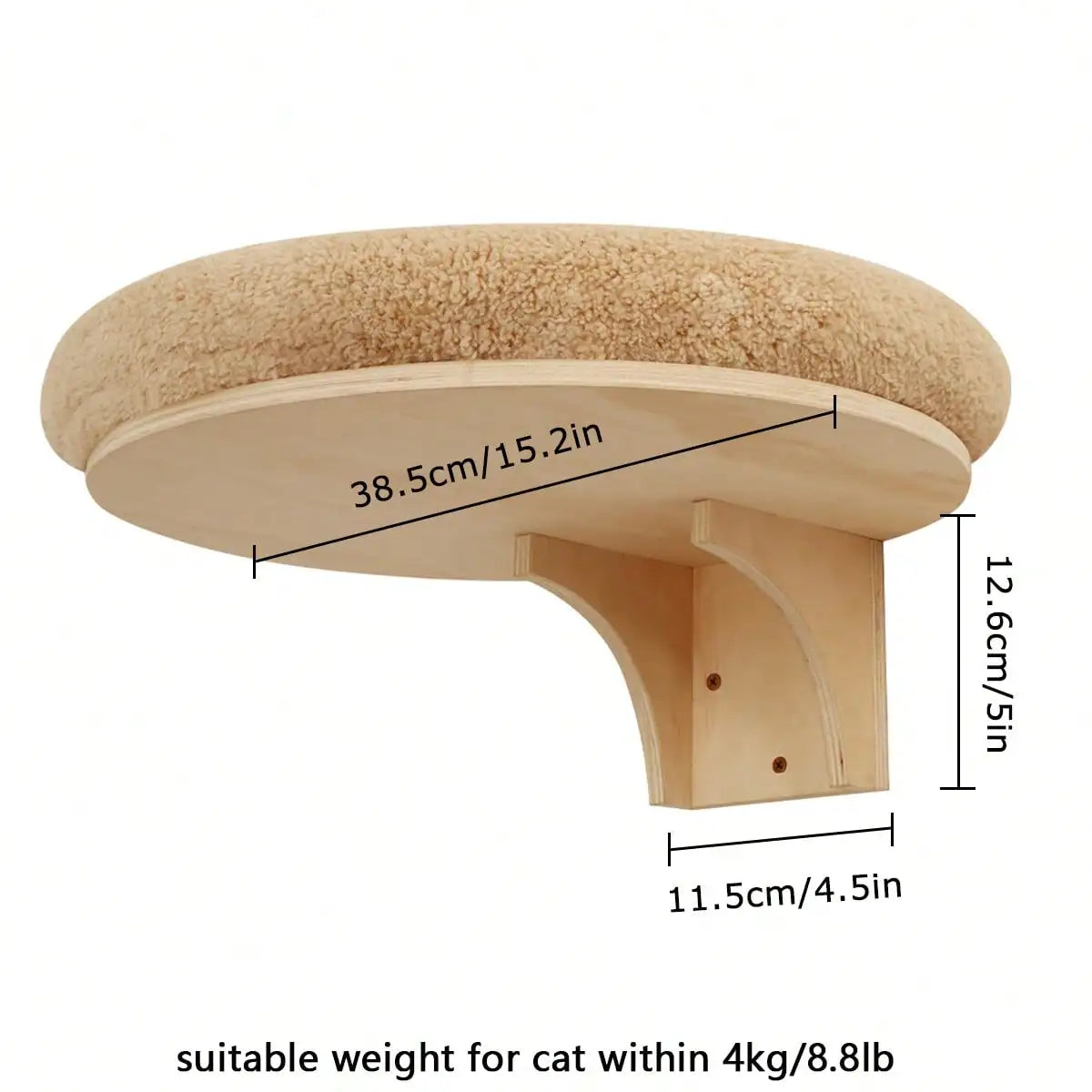 Wall Mounted Sisal Wood Cat Climbing Bridge Platform