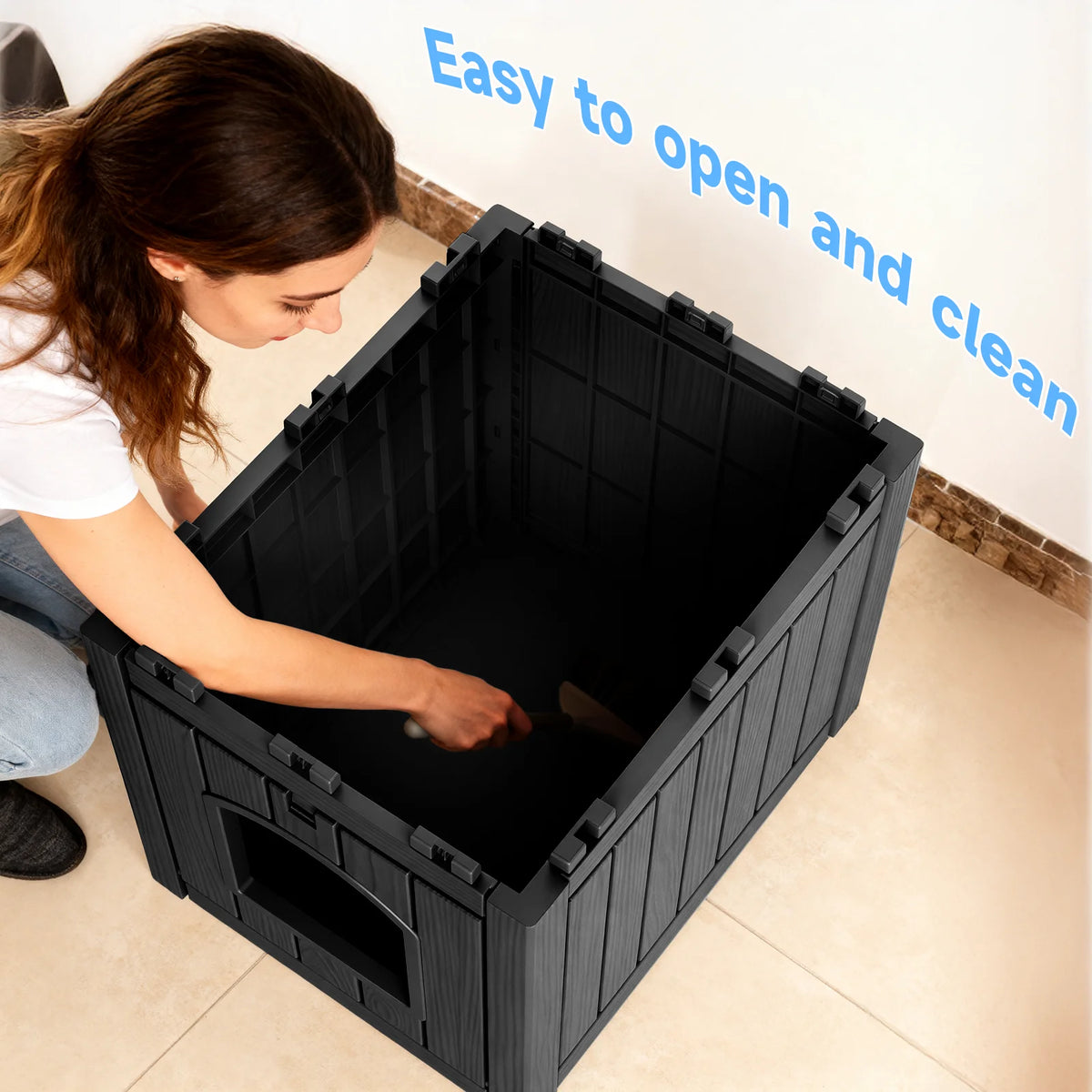 Waterproof Resin Indoor Outdoor Cat House And Dog Kennel