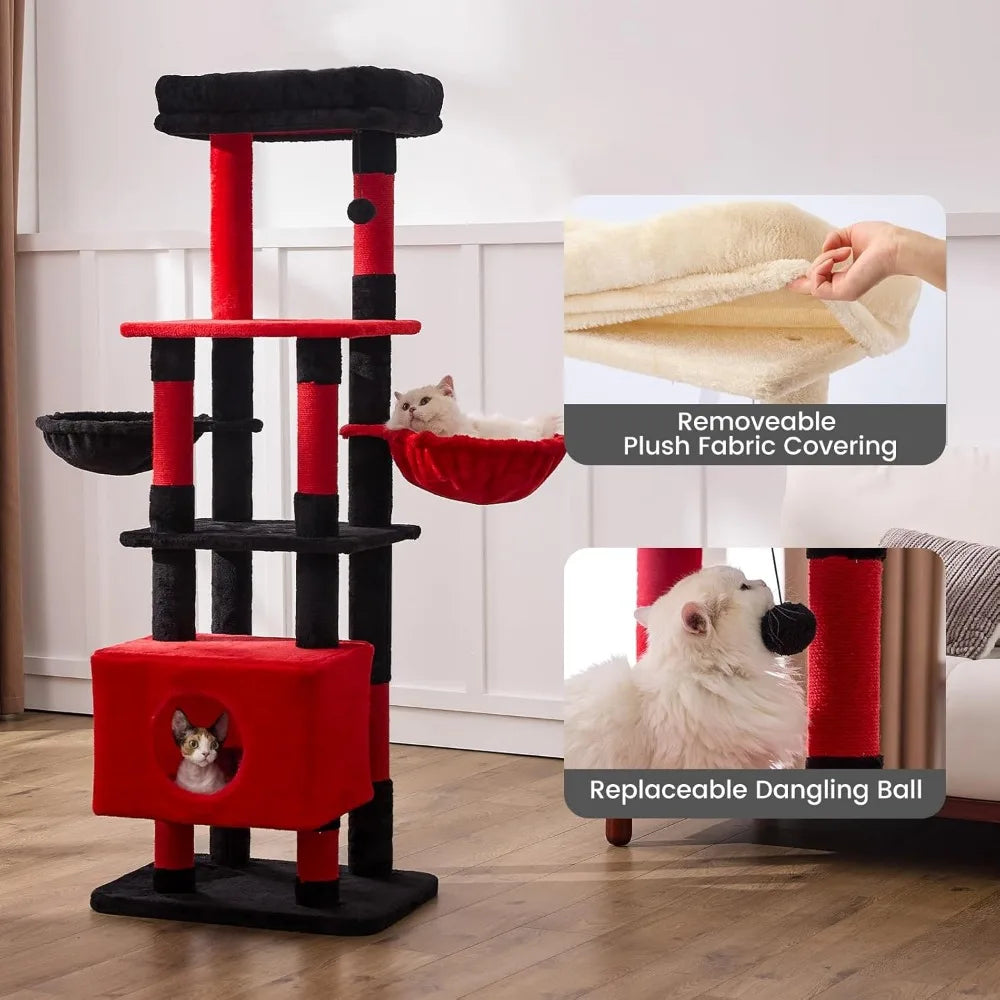 NBVCX Heavy Duty Cat Tree Tower With Sisal Scratching Post