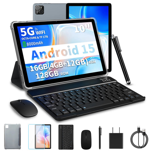 Pritom Android Tablet Featuring 128GB Storage And Dual Cameras