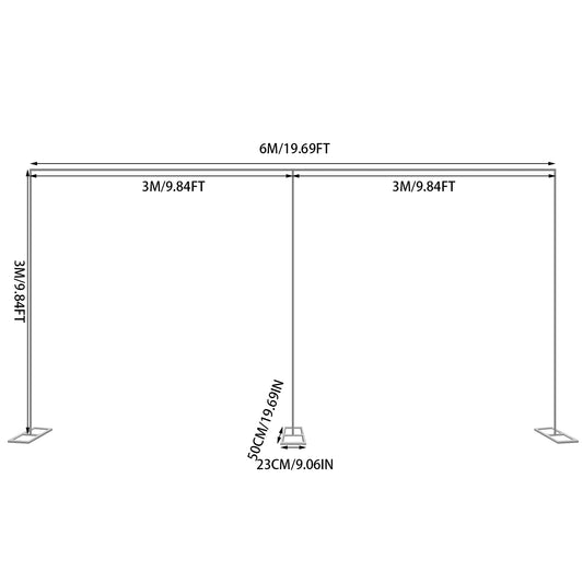 Heavy Duty Square Metal Arch Frame For Stage Backdrop