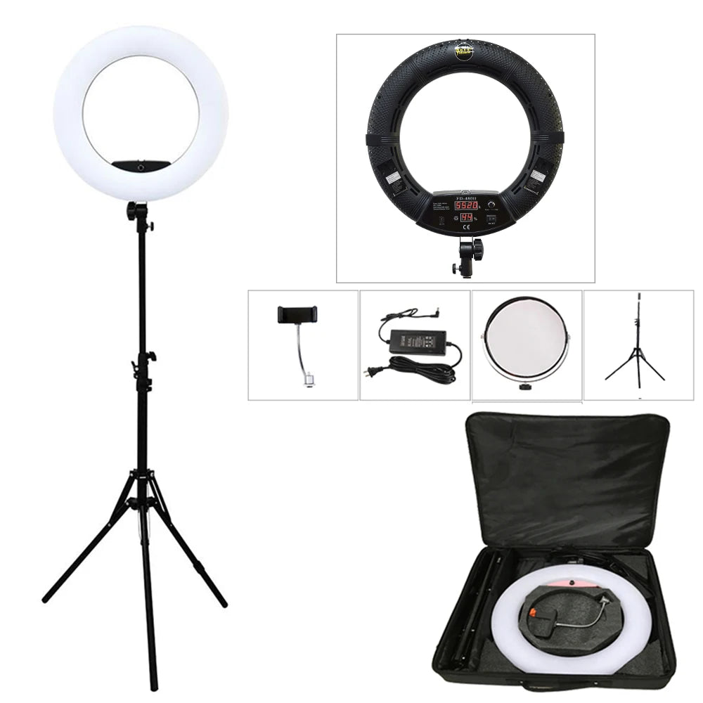 Yidoblo 96w Bicolor LED Ring Light Kit Including Stand Bag