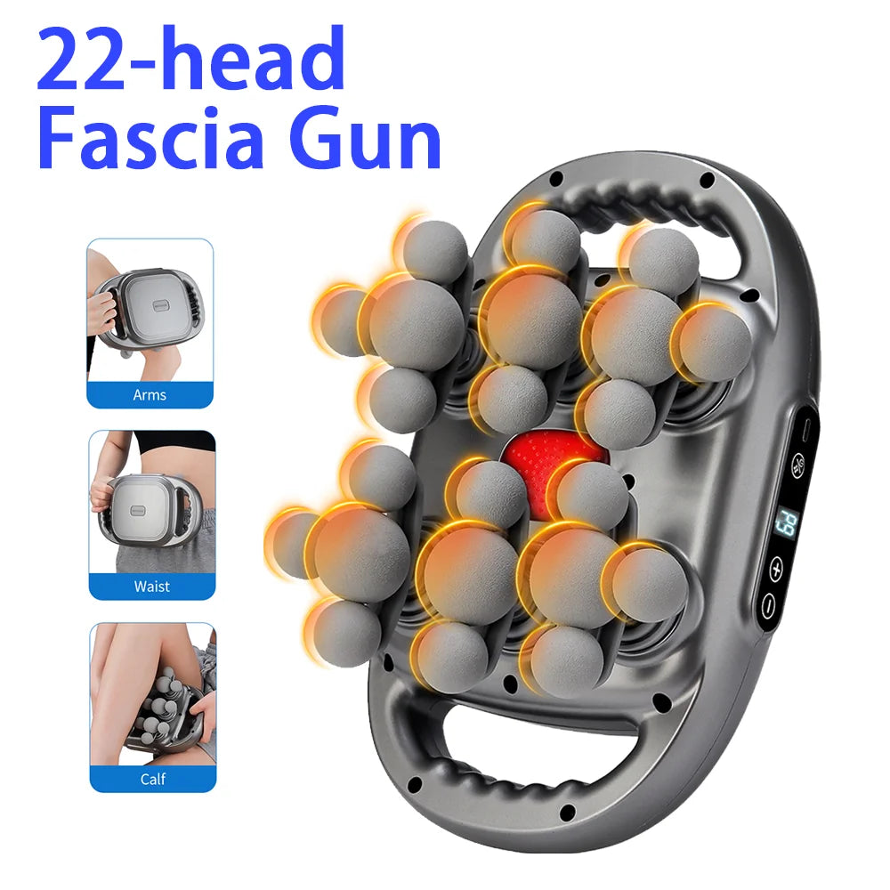 Foreverlily 22 Head Fascia Massage Gun for Muscle Relief