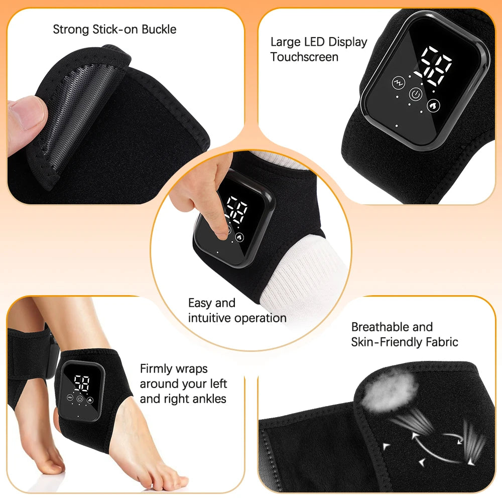Portable Heated Electric Foot And Ankle Vibration Massager