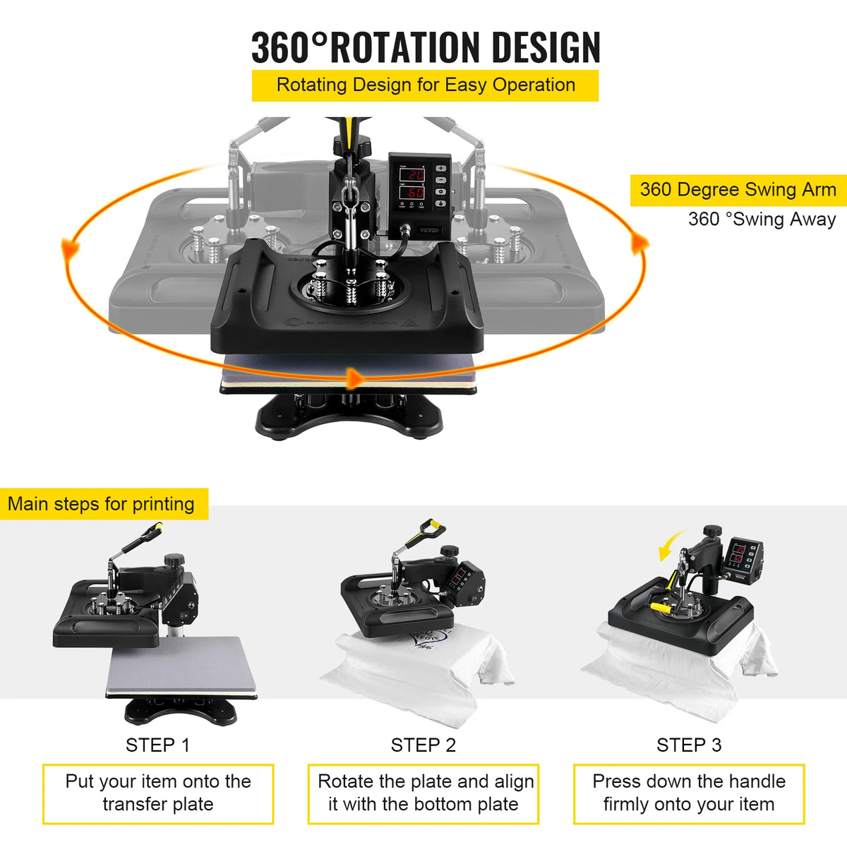 SucceBuy Eight In One Combo Heat Press Machine for Sublimation Transfers
