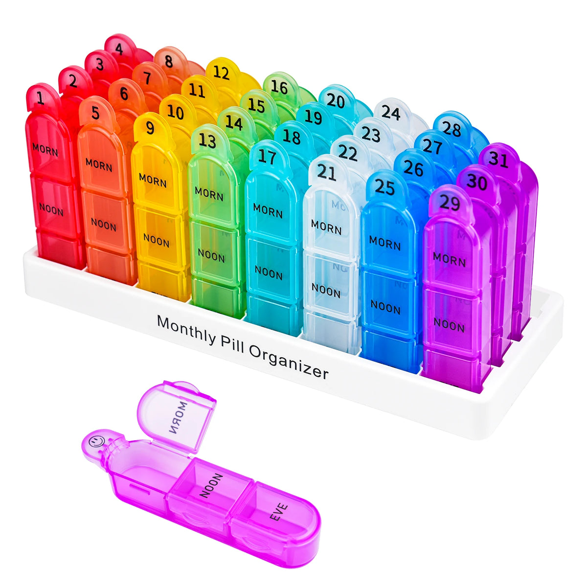 Portable Travel BPA Free Pill Case Waterproof Medicine Weekly Organizer