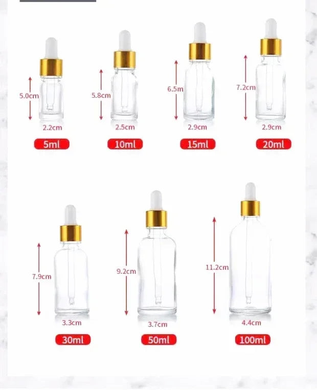 Pack Of 28 Glass Dropper Bottles For Essential Oils