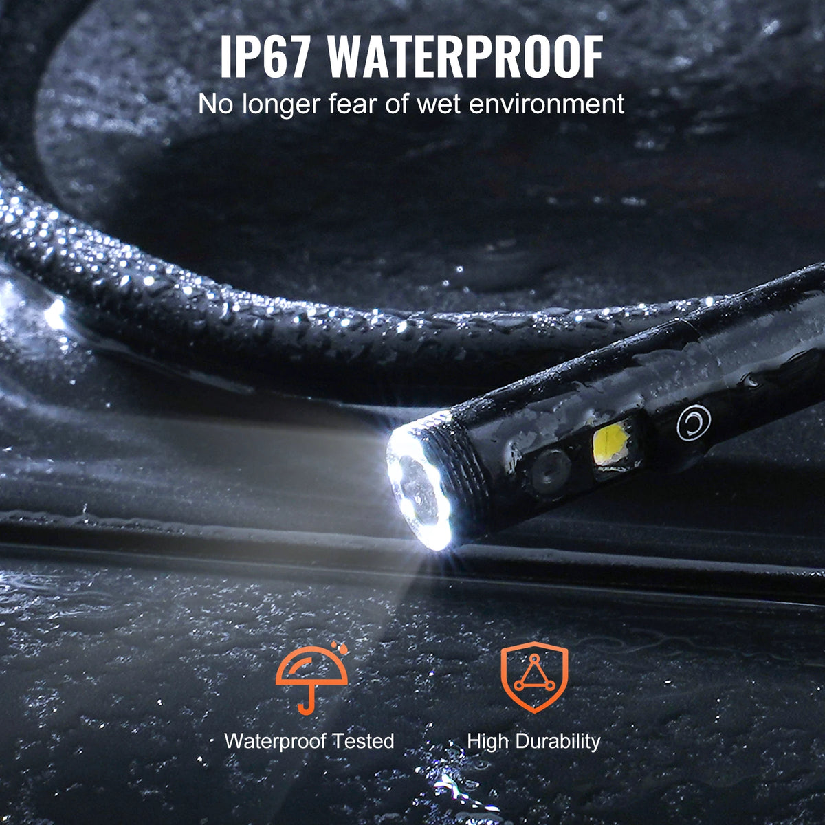 SucceBuy Triple Lens Endoscope Inspection Camera With Waterproof Borescope