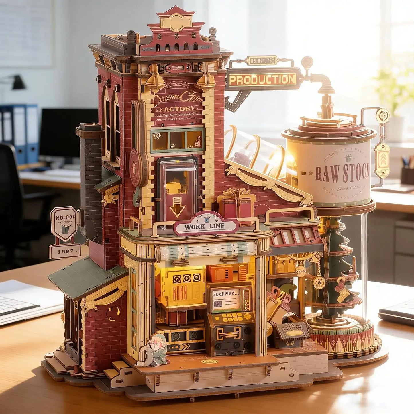 Robotime Christmas Dream Wooden Music Box 3D Puzzle Craft Kit