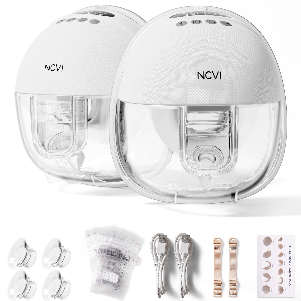 NCVI Hands Free Wearable Electric Breast Pump With Quiet Suction