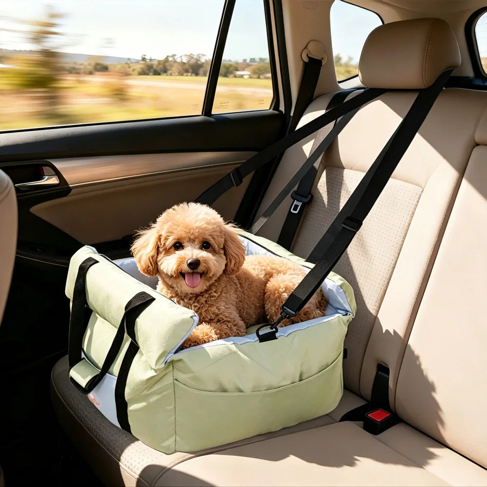Borwart Portable Dog Booster Car Seat With Safety Strap