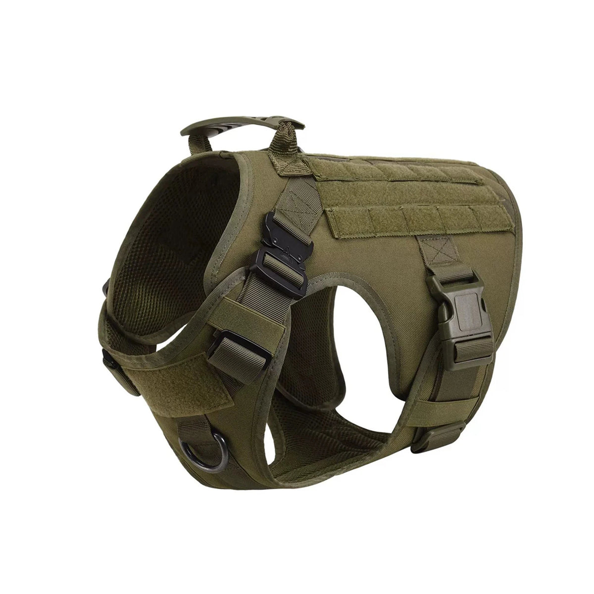 Heavy Duty Tactical Nylon Dog Harness With Molle Pouches