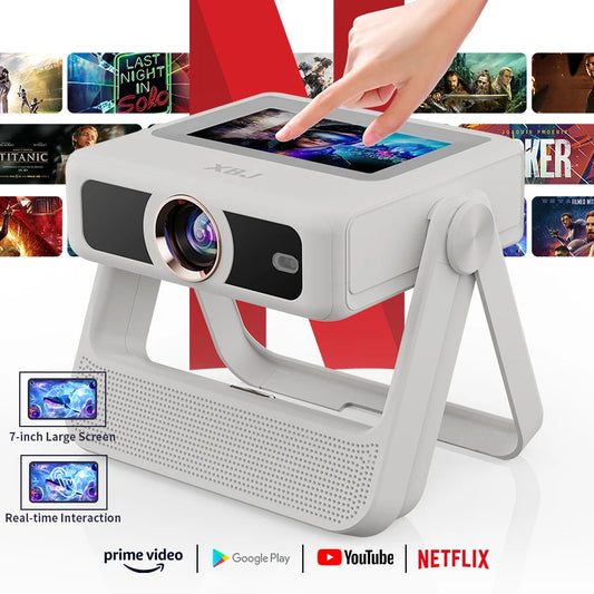 4K Touch Screen Projector Wifi Bluetooth Portable Theater Movie Cinema