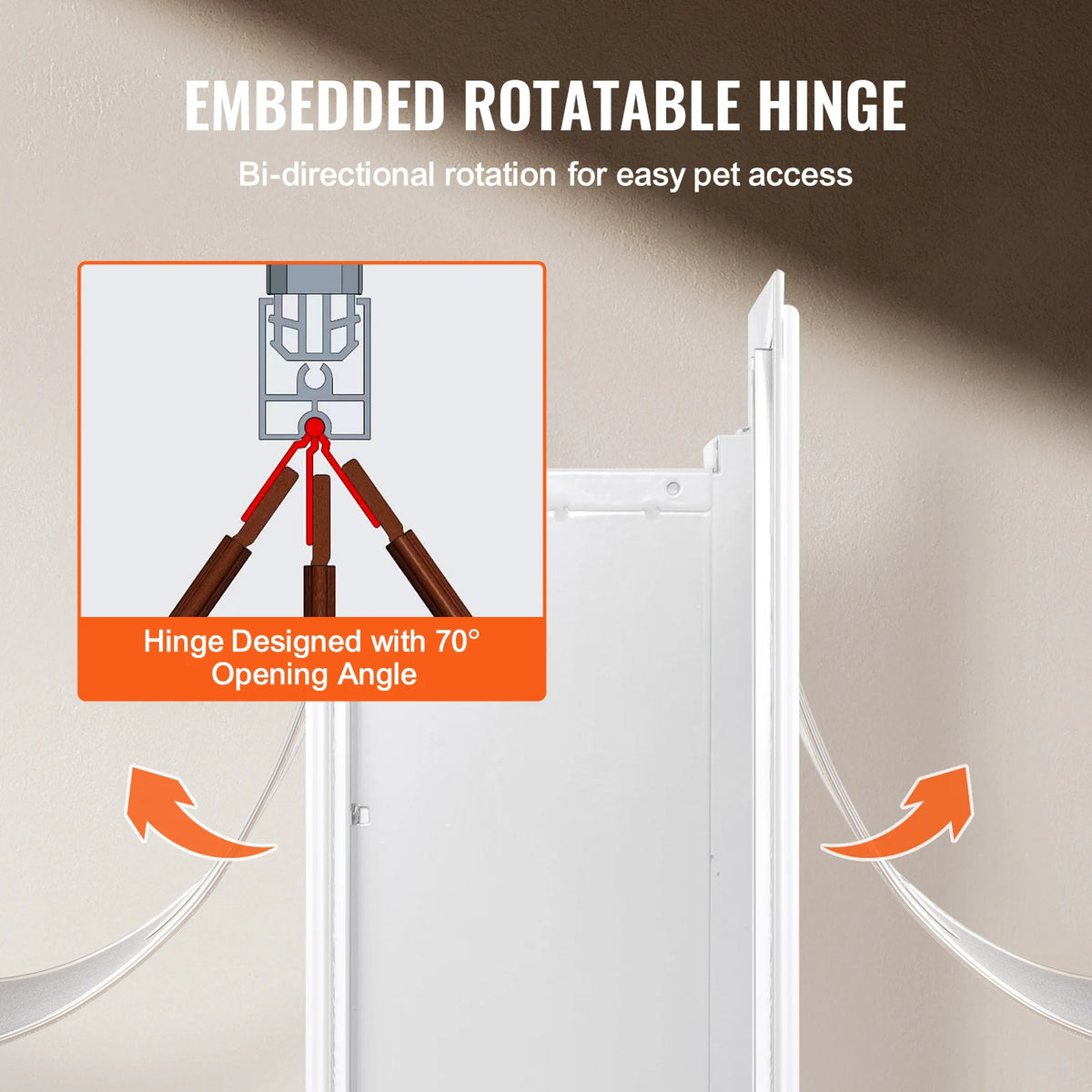Pet Door Metal Frame With Lock And Three Flap Weatherproof