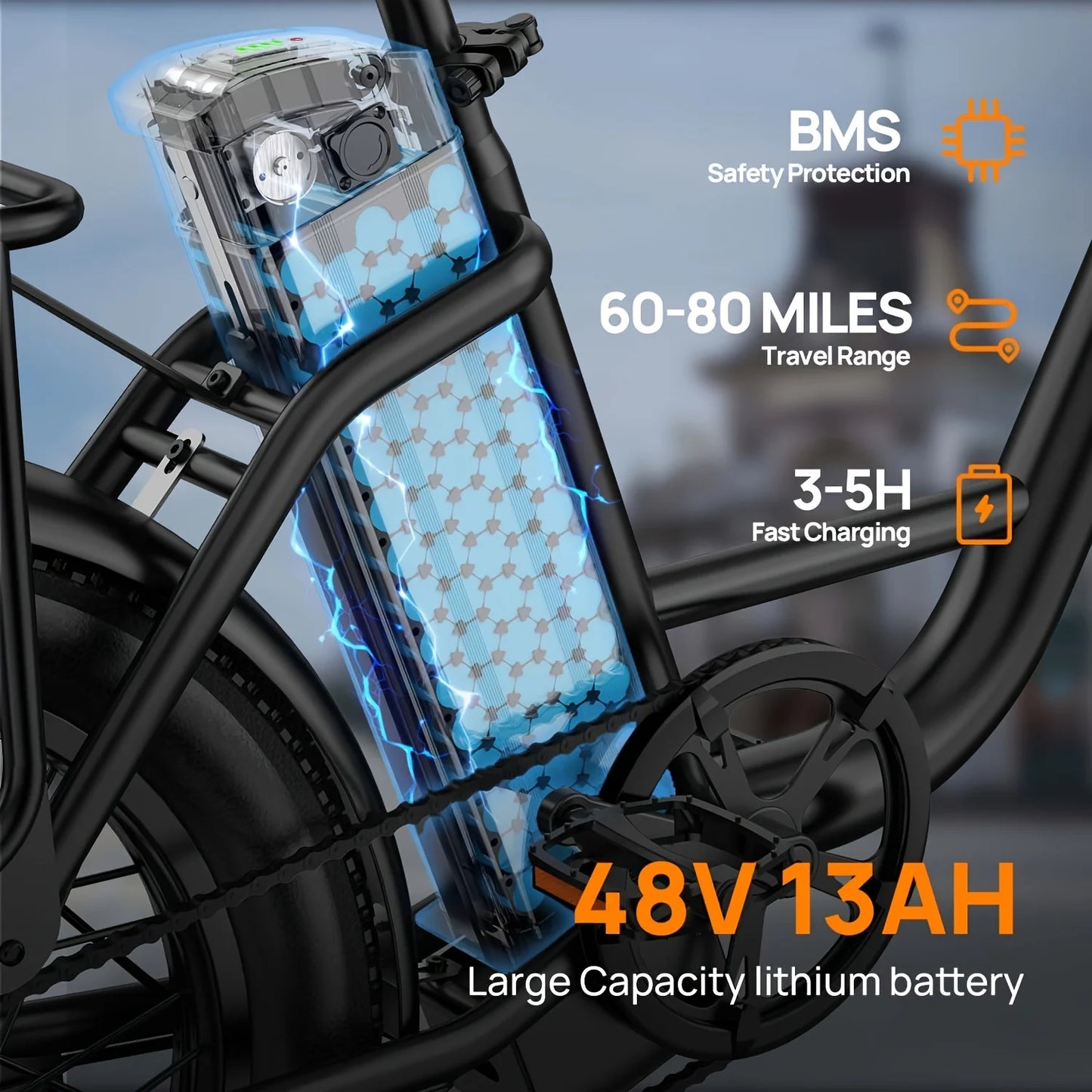 URLIFE 1000W Brushless Electric Bike With 48V Battery