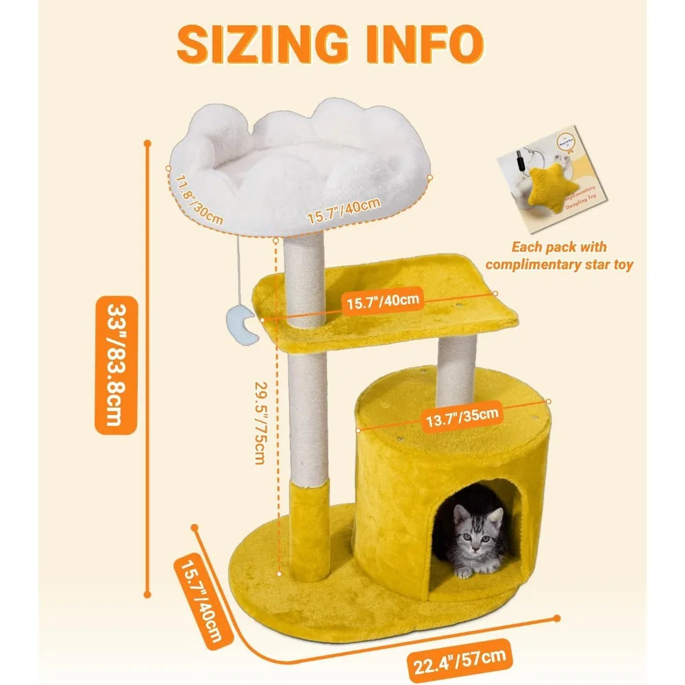 NBVCX Cat Tree Tower With Plush Padded Bed Condo Unit