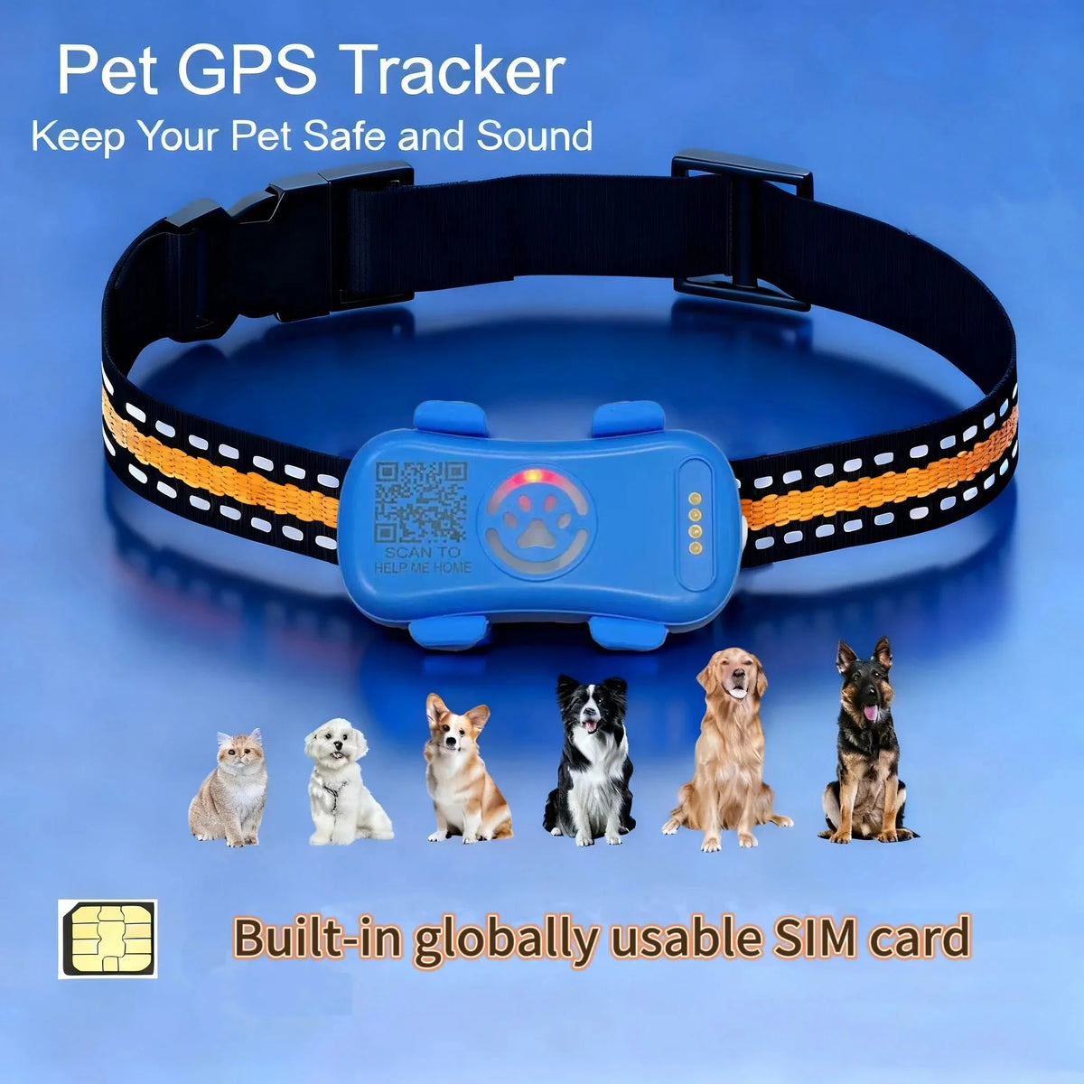 WANWAYTECH GPS Pet Tracker For Dogs Cats Real Time Locator