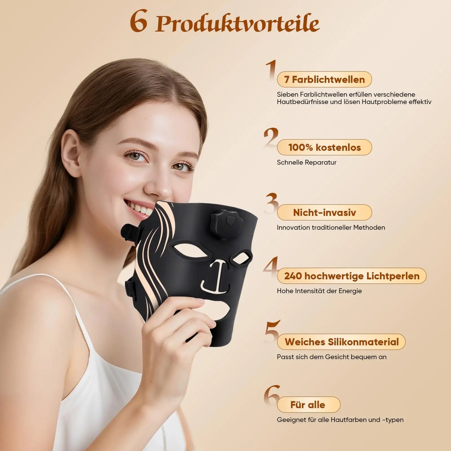 UBilli Silicone LED Face Mask For Advanced Skin Care