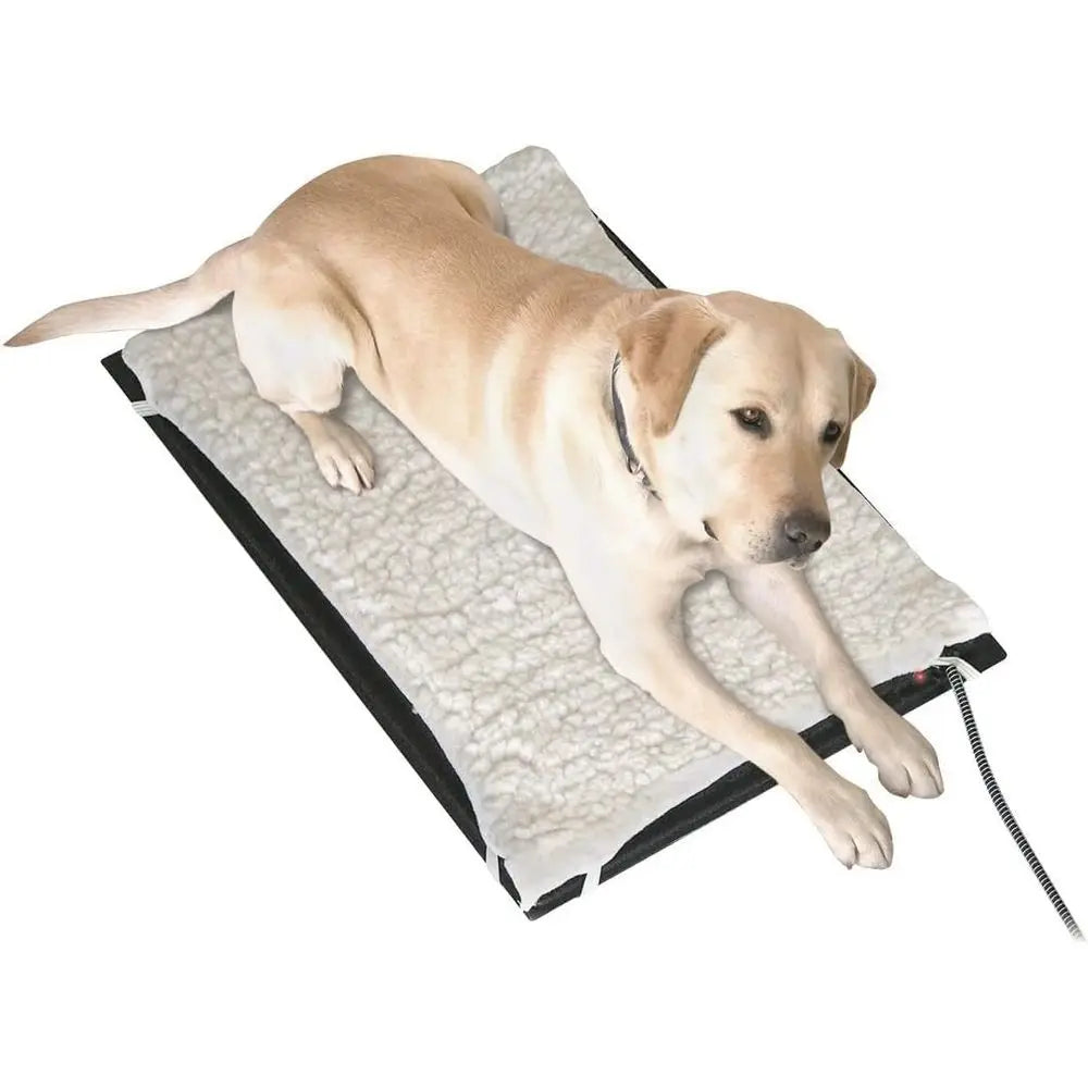 Chew Proof Heated Plastic Pet Mat With Protective Fleece Cover