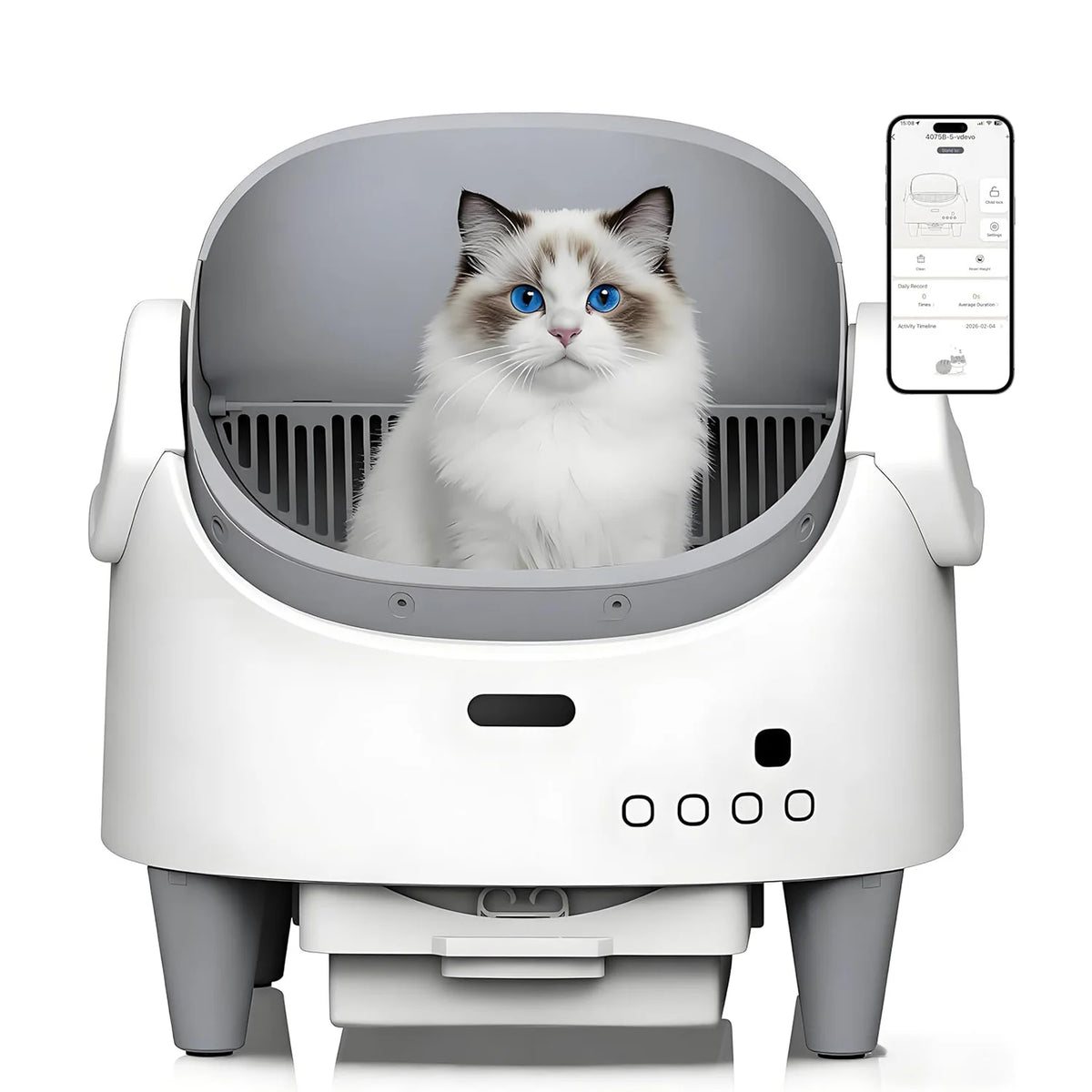 HiMISS Self Cleaning Automatic Cat Litter Box Smart Wifi Control