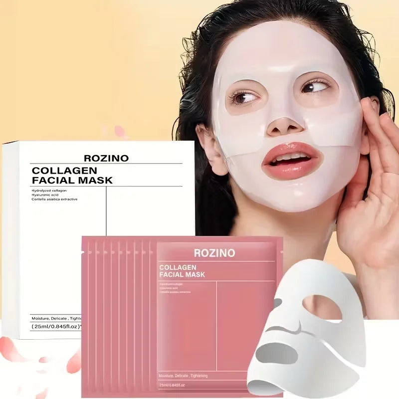 Intensive Bio Collagen Hydrating Facial Mask Set For Radiant Skin