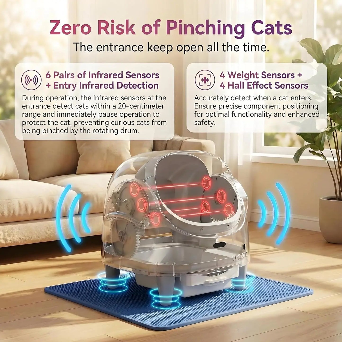HiMISS Self Cleaning Automatic Cat Litter Box Smart Wifi Control