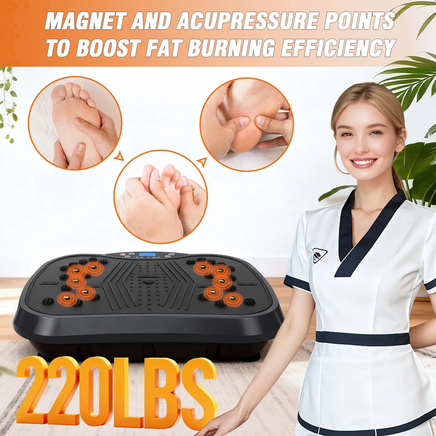 Portable Vibration Plate Exercise Machine For Full Body Workouts