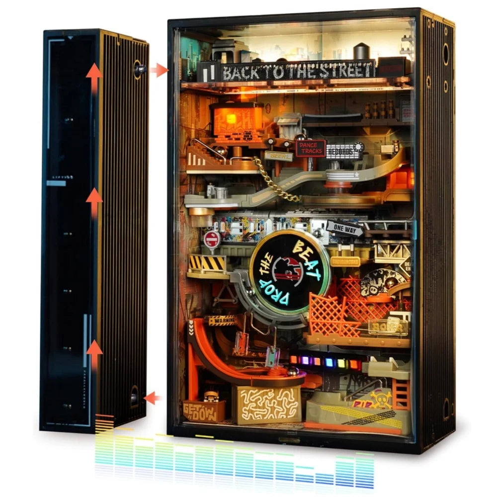 Robotime Wooden Marble Run Model Kit Creative Street Design