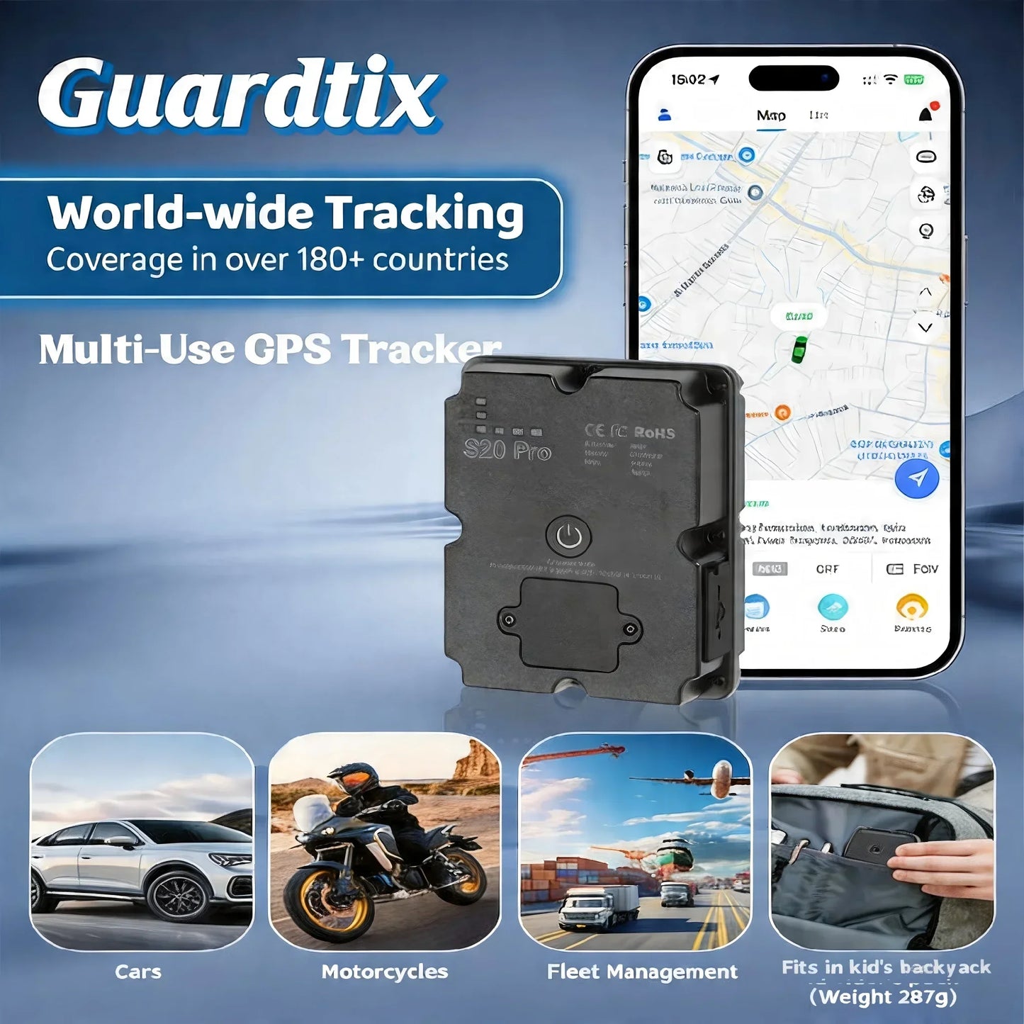 Wanwaytech GPS Asset Tracker Long Range Waterproof Magnetic Secure Tracking
