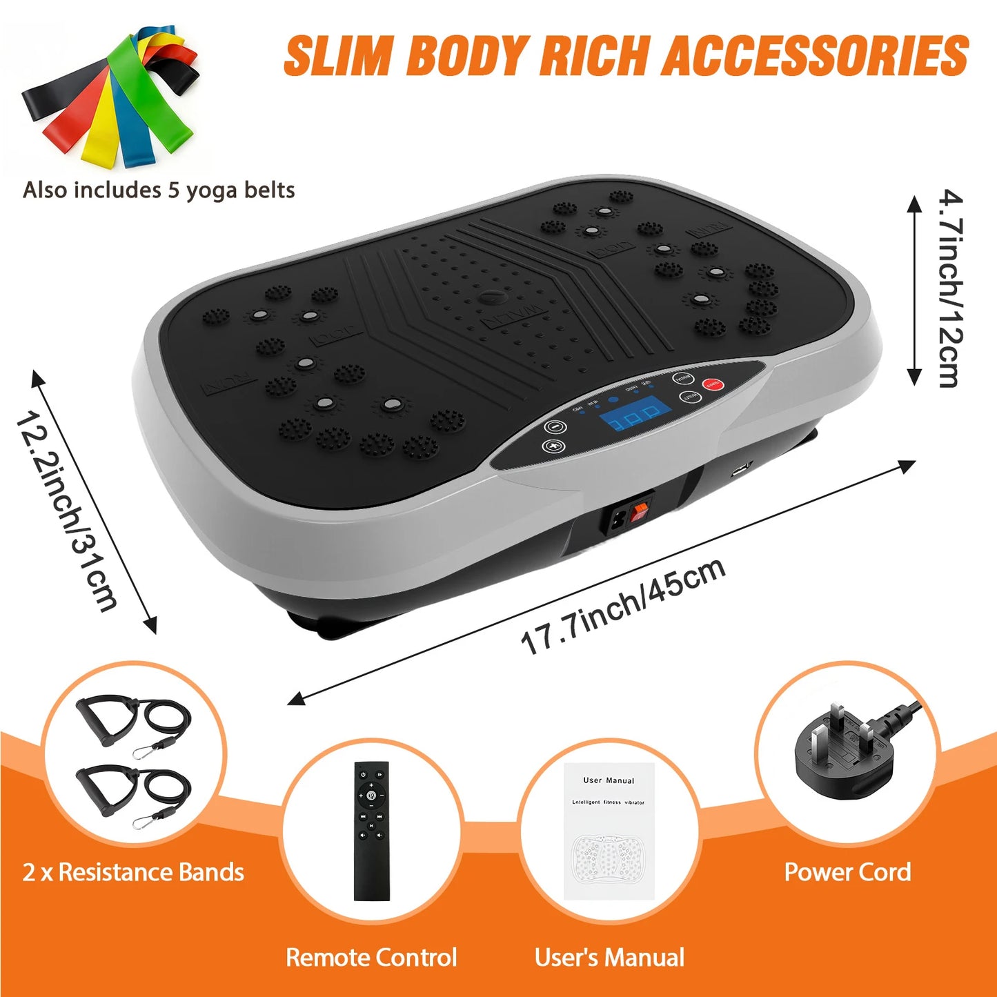Portable Vibration Plate Exercise Machine For Full Body Workouts