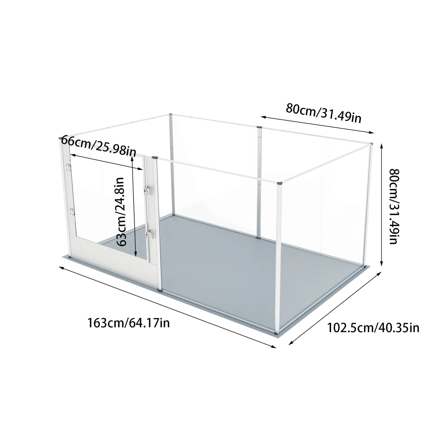 Bingopaw Heavy Duty Acrylic Dog Playpen Fence With Waterproof Mat