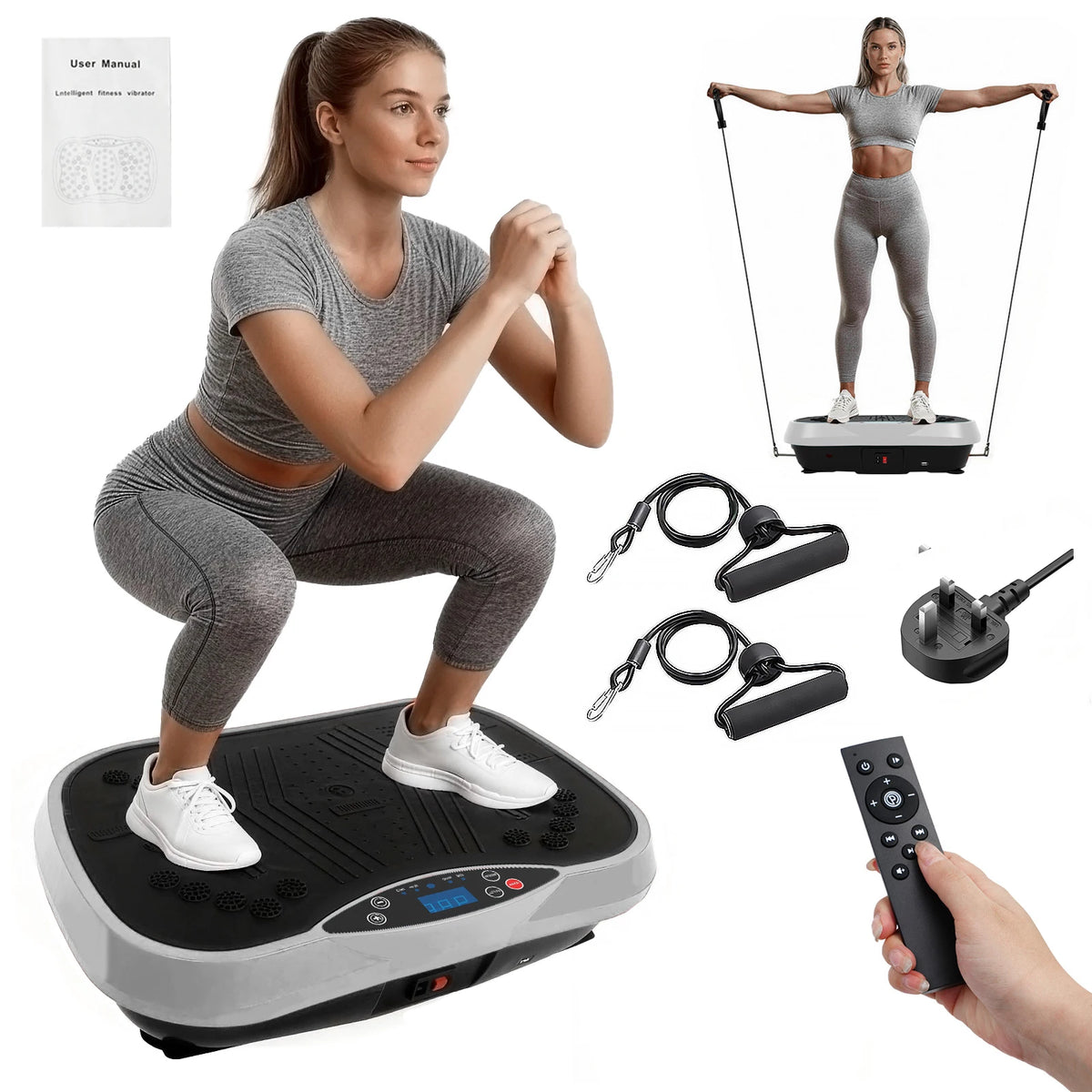 Portable Vibration Plate Exercise Machine For Full Body Workouts