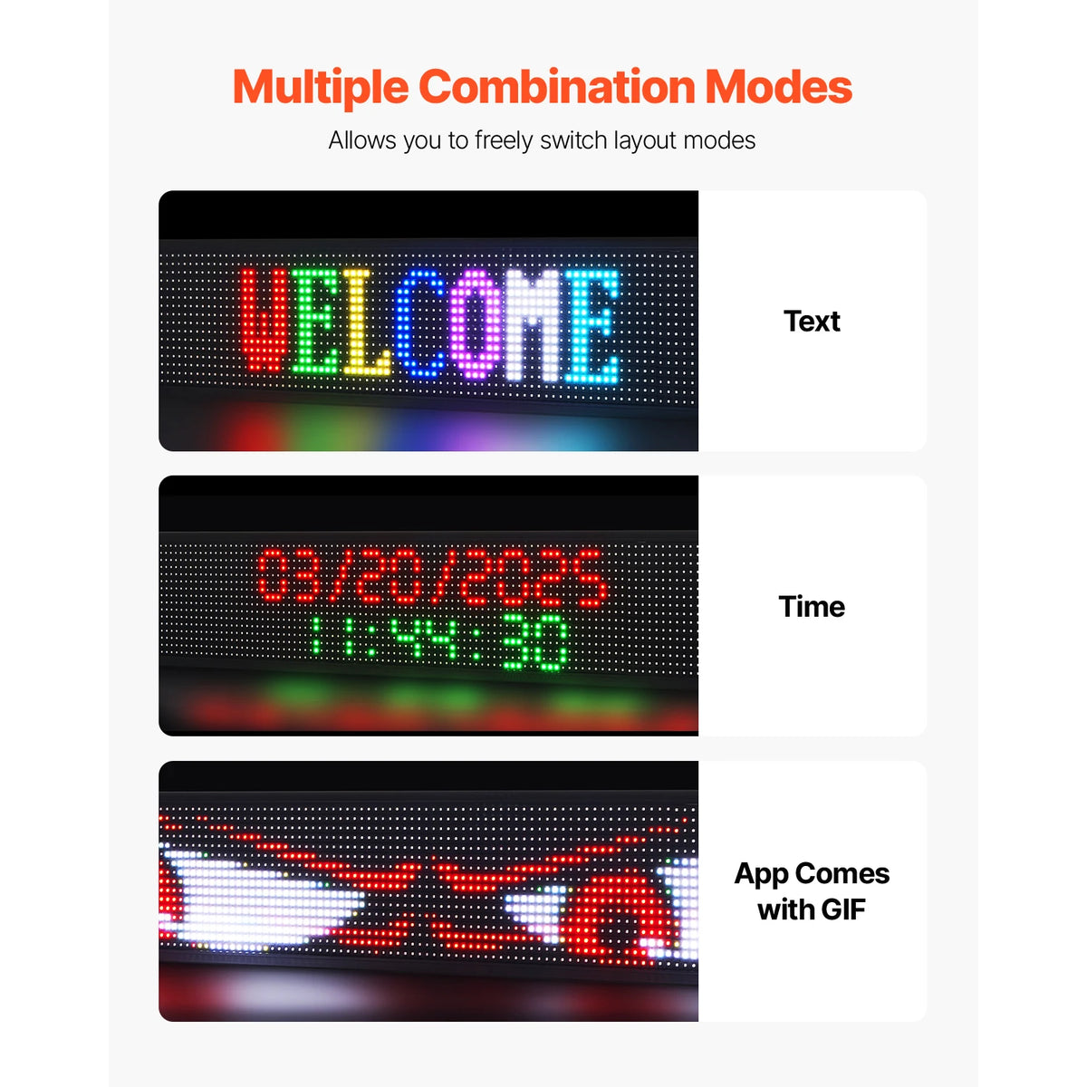 SucceBuy Programmable LED Full Color Flexible Display Board Advertising