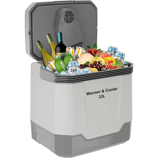 HiMISS Electric Cooler Warmer 12V Portable Car Refrigerator Locking Handle