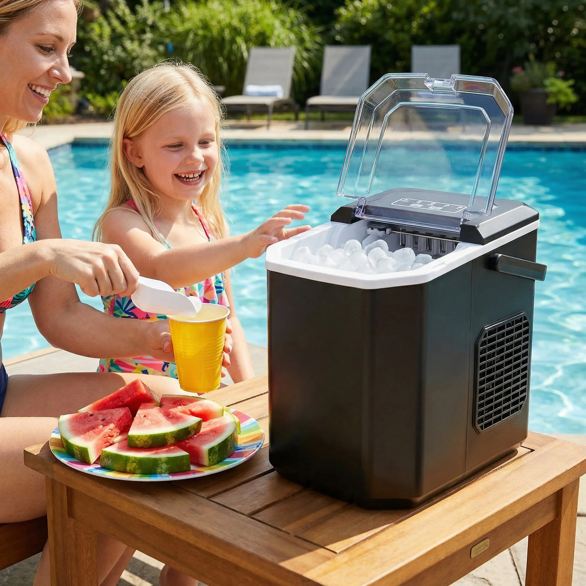 Philergo Countertop Ice Maker Machine With Basket And Scoop