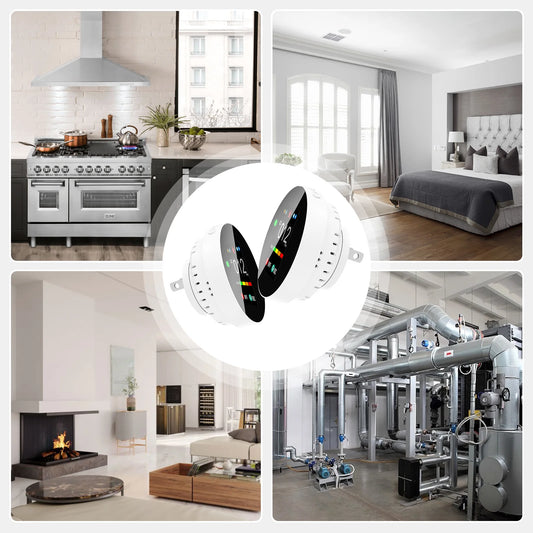 CHZHVAN Four-in-One Plug-In Carbon Monoxide and Gas Detector Alarm