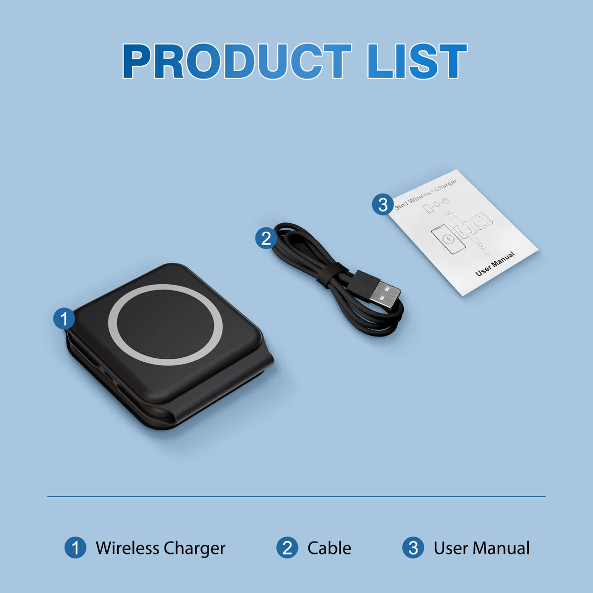 Foldable Magnetic Wireless Fast Charging Dock Station For Apple Devices