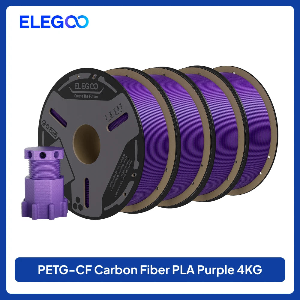 ELEGOO PETG-CF Carbon Fiber 3D Printing Filament for FDM Printers