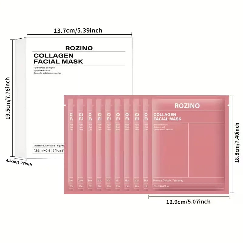 Intensive Bio Collagen Hydrating Facial Mask Set For Radiant Skin